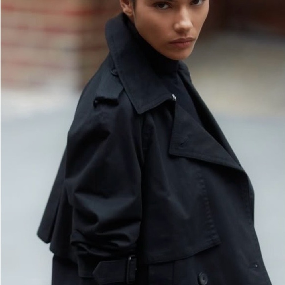 Club Monaco Black Trench Coat - Women's Classic Trench
